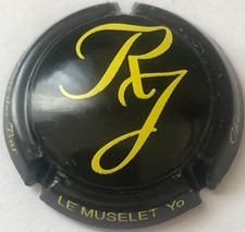 Capsule de champagne JOLLY René (31. noir et jaune vif 3 encoches)