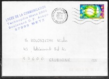 F269 - N° 2996 SEUL SUR LETTRE DE METZ HAUT DE BLENOD DU 20/06/96