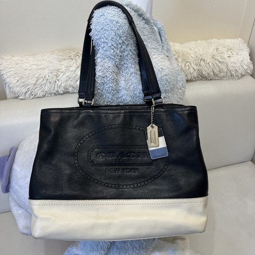 Sac fourre tout cuir noir - sac, en
