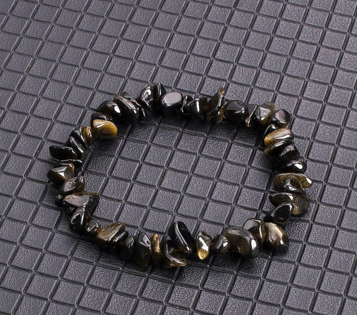 Bracelet perles obsidienne - de,