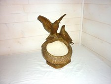 Rare ROYAL DUX  coupe vide poche couple de colombe paradant