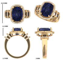 2Ct Simulé Coupe Coussin