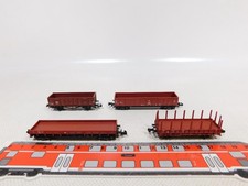 4x Fleischmann Piccolo Voie N Dc Marchandises DB Wagon Plat etc Mint # EB592-0,5