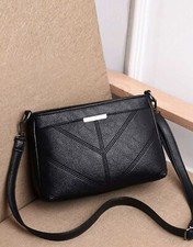 Sac À Main À Bandoulière Noir En Similicuir Mode Femme Chaine Style Épaules FR