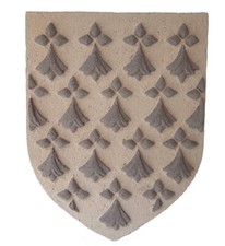 Blason écusson de Bretagne mural pierre reconstituée 2 couleurs, artisanal