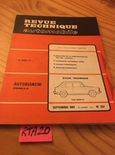 Autobianchi Primula  , évol' Fiat 500 Jardinière Revue Technique Automobile RTA