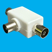 2 Voie TV Câble Antenne Coaxial T Répartiteur, Mâle À 2x Femelle Connecteurs,