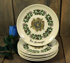 Ensemble de 6 Assiettes à Dessert en Faïence de GIEN Décor à LES FROMAGES