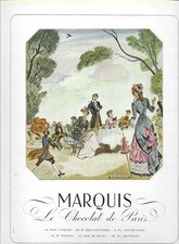 AD PUBLICITE  CHOCOLAT MARQUIS CHAPEAUX HATS TIRARD