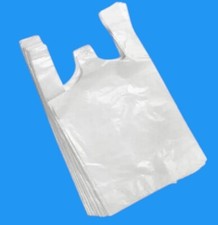 LOT 500 SACS BRETELLE PLASTIQUE SACHET BLANC 26*45cm Emballage