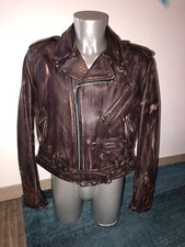 perfecto cuir personnalisé SCHOTT by AMAL GUESSOUS taille 44 US, NEUF collector