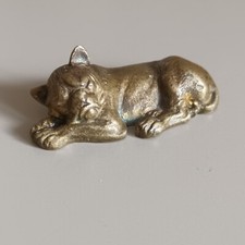 ancien bronze de vienne chien Bulldog.