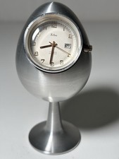 Ancien Horloge De Bureau Design Contemporain Œuf , Mécanique 17 Rubis SILEO
