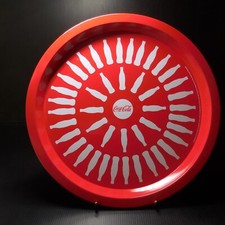 Plateau rond Coca-Cola rouge blanc vintage 2020 métal déco collection N8223  