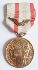 Médaille d'Honneur AERONAUTIQUE Vermeil attribuée ORIGINAL FRENCH silver MEDAL