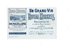 Buvard publicitaire  thème alcool Vins Muscats de Samos Royal Kerkess