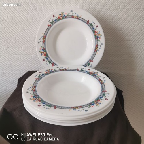 Assiettes creuses arcopal - 6, "arcopal"