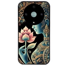 Coque noire pour Honor Magic 6 LITE motif bouddha et lotus