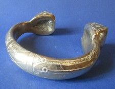Ancien Bracelet torque Touareg XIXe siècle en bronze braclet slave Afrique