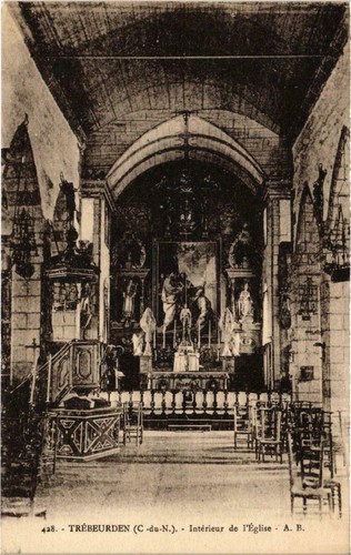 Cpa trebeurden interieur de - cpa,