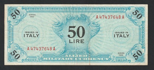 Ww2 lire italie 1943 - 50,