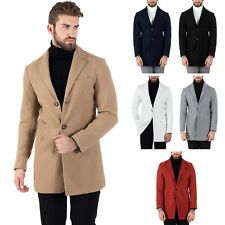 Manteau Monopette Homme Veste Col Revers Doudoune Uni Plusieurs Couleurs