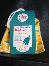 Lamazuna Cup féminine / Coupe menstruelle Pochette jaune - Taille 1