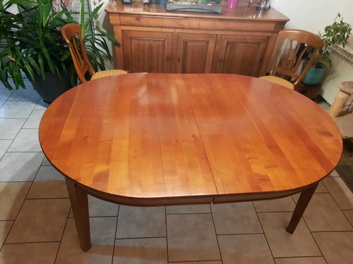 Table salle manger merisier - table,