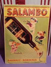 Plaque carton NO tôle métal BARDINET SALAMBO Bordeaux bar bistrot café vin