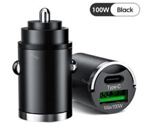 100W Mini Chargeur Super Rapide USB-C PD QC  sur Allume-Cigare