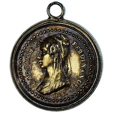 France, Médaille, Caroline Ferdinand - Duc de Bordeaux, 1820, TTB+, Bronze