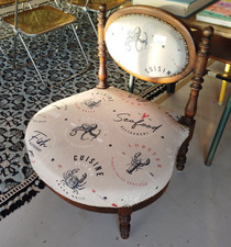 Chaise retapissee motif mer - chaise,