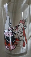 VERRE à MOUTARDE ASTERIX 1968  PANORAMIX avec CHAUDRON POTION MAGIQUE   