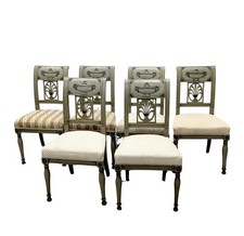 Série de 6 chaises laquées de style directoire