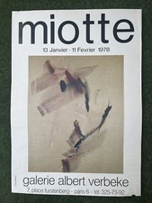 Jean Miotte Affiche Exposition Vintage Art Poster Galerie Albert Verbeke 1978