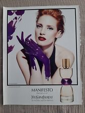Publicité papier Parfum. Perfume Ad Yves Saint Laurent - Manifesto de 2012