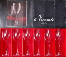 Cristal d'arques 6 verres a eau modele Vicomte comme neuf