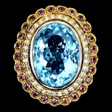 925 Bague en Argent Ovale