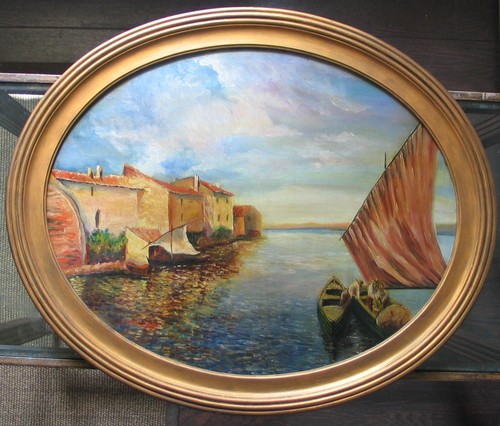 Tableau ancien ovale fernandey - ovale,