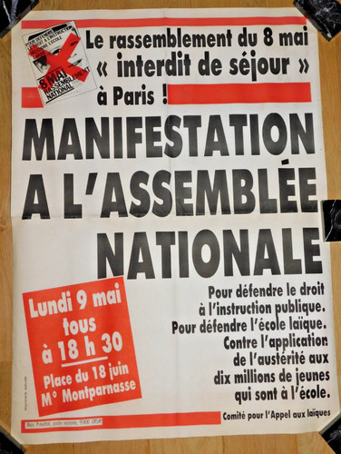 Ancien affiche defense ecole - ancien,