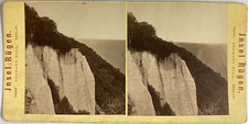 Allemagne, Rügen, Rocher, Groß Stubben, vintage print, ca.1880, stéréo Tirage vi