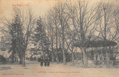 Cpa albi jardin kiosque - cpa, 81