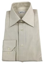 YUBRIS Chemise Homme Travaillé Nid D'Abeille Ivoire 100% Coton Double Retors