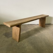 grand banc en bois d’orme ancien massif 