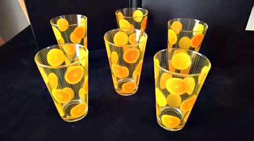 Verres orangeade vintage - à,