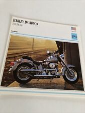 Harley Davidson 1340 Fat Boy 1991 fiche carte moto collection édition Atlas