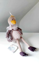 Peluche/Doudou Pétunia Autruche/Oiseau Beige Et Rose 40cm Le Bazar - Moulin Roty