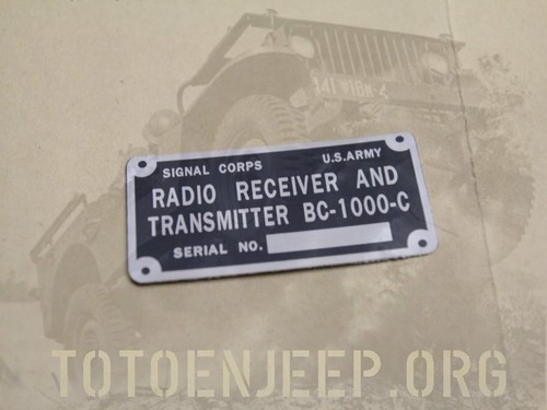 Plate plaque radio - plate, us