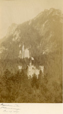 Allemagne, Château de Neuschwanstein et château de Hohenschwangau, 1889, Vintage