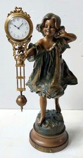 PENDULE STATUE JEUNE FILLE